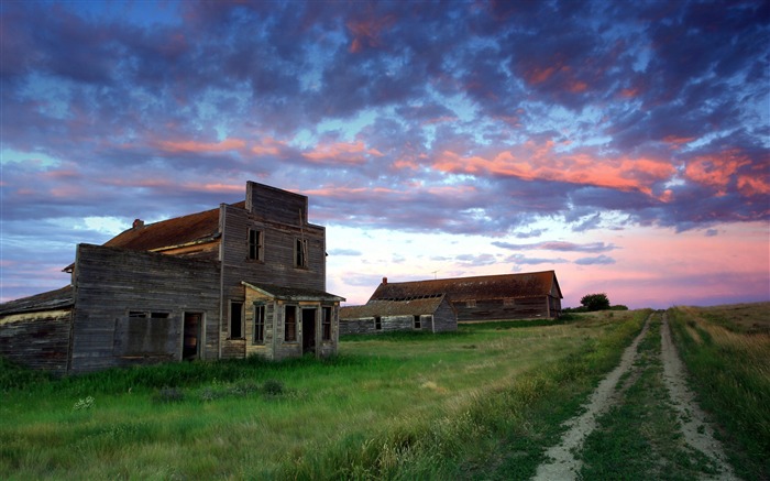 Antigo armazém geral, Saskatchewan, Canadá, 2020, Bing, HD Desktop Visualizações:7029