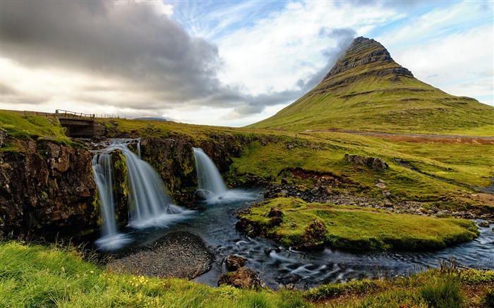 Waterfall stream rock, 2020, Islandia, HD, Foto Vistas:7181