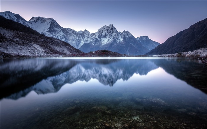 尼泊尔，雪山，湖，反射，2021，风景，4K，摄影 浏览:15403