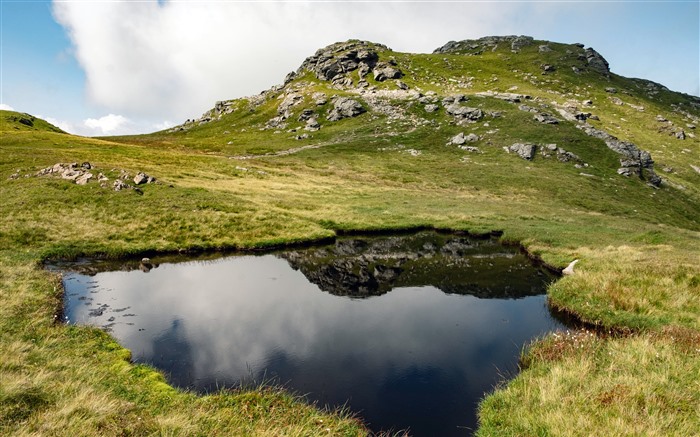 High Hill, Water, Grass, 2021, Nature, Scenery, 5K, Photo Visualizações:7558