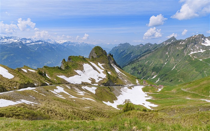 Pico das montanhas, neve, 2021, Prado, 5K, foto Visualizações:7897