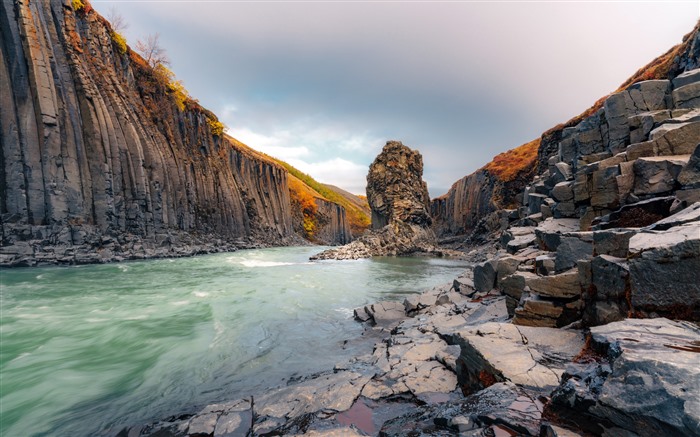 Ca?ón, Río, Rocas, 2021, Islandia, Paisaje, 4K, Foto Vistas:5415