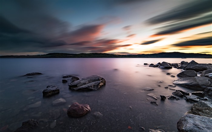 Silencio, Piedras, Rocas, 2022, Lakeside at Dusk, 5K, Foto Vistas:4954