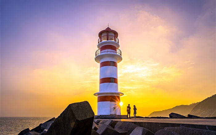 Coucher de soleil,C?te,Phare,2022,Romance,Couple,5K,Photo Vues:4284