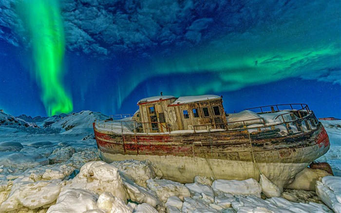 Aurora Boreal, Tasiilaq, Groenlandia, 2022, Bing, 5k, Foto Visualizações:6054