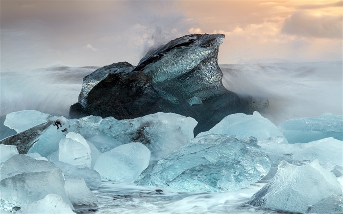 Geleira, transparente, 2022, oceano, inverno, 5k, foto Visualizações:5986