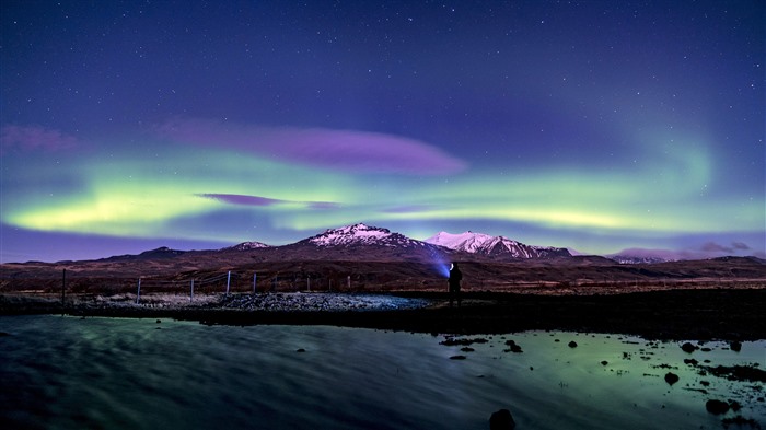 Islandia, Aurora, Noite, 2022, Lonely Travel, 4K, Foto Visualizações:10165