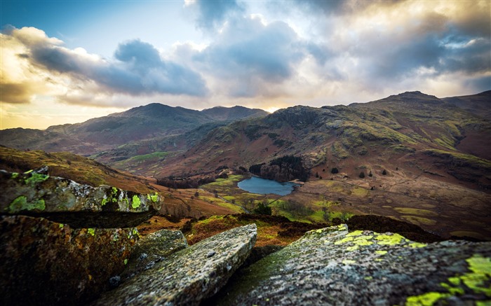 Lingmoor Fell，山脉，湖泊，山丘，英国安布尔德，英国，5K 浏览:5924