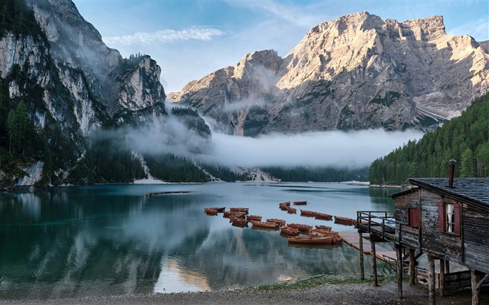 Montanhas, Canyons, Lagos Congelados, Bolzano, Itália, 5K Visualizações:6110