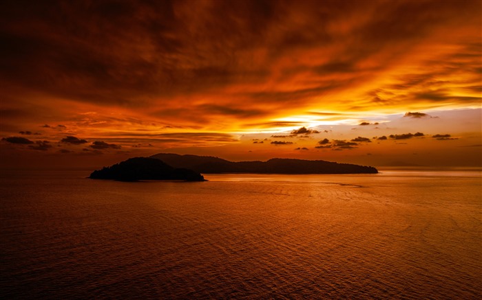 Coucher de soleil, ?le de Langkawi, Kedah, Malaisie, 5K Vues:4416