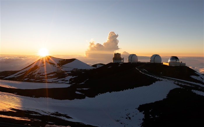 Sunrise, telescópio, científico, observatório de Kona, 5k Visualizações:3332