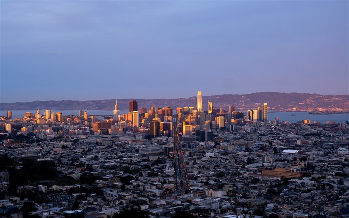 Salesforce Tower、サンフランシスコ、カリフォルニア州ベイ、5K ブラウズ:4352