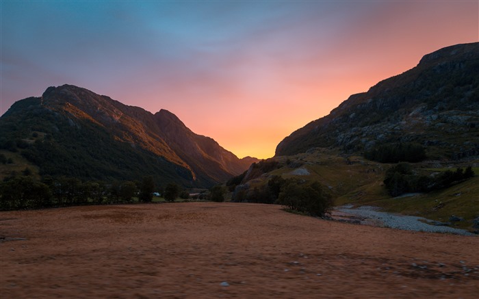 Norvège, montagnes, coucher de soleil, été, photographie, 5K Vues:4023