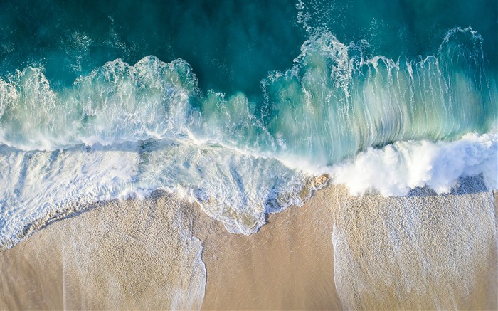 Verão, tropical, praia, ondas, drones, close -up, 5k Visualizações:5706