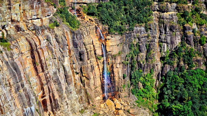 Cliff, Waterfall, Meghalaya, Inde, 2023, Bing, 4K Vues:4723