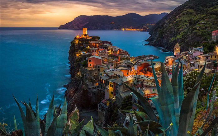 Sunset, Vernazza, Regi?o de Cinque Terre, Itália, Bing, 4K Visualizações:4287