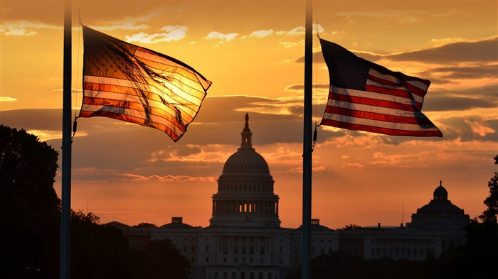 Edifício do Capitólio dos EUA, Bandeiras dos EUA, Washington, Bing, 4K Visualizações:3520