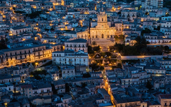 Cathédrale de San Pietro, Modica, Italie, Bing, 4K Vues:3633