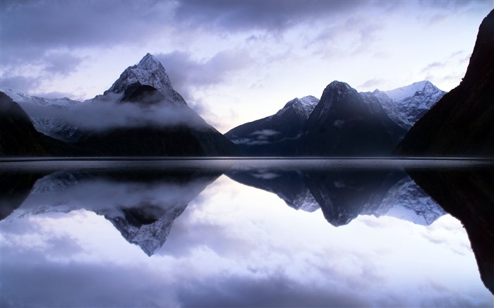 Fog, de manhã cedo, Milford Sound, Nova Zelândia, 5k Visualizações:5616