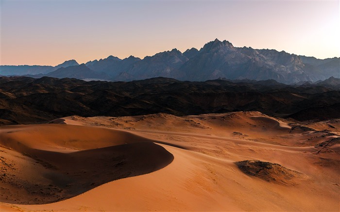 Verão, deserto hisma, pôr do sol, areia, Arábia Saudita, 5k Visualizações:4070