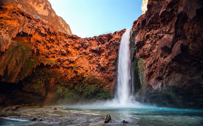 Valley Waterfalls Red Rock Supai Arizona USA 5K Views:5754 Date:2023/7/22 3:59:54