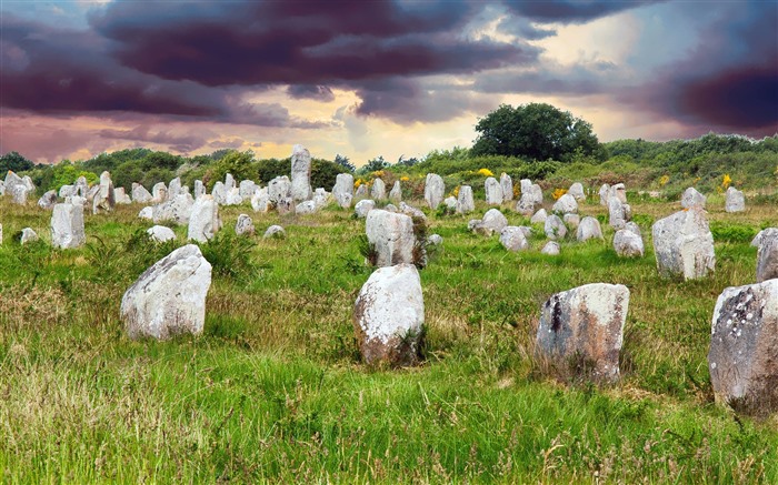 Alinhamentos de Carnac, Golfo de Morbihan, Fran?a, Bing, 4K Visualizações:2574