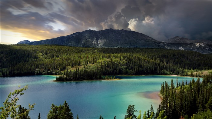 Emerald Lake, South Klondike Highway, Yukon, Canadá, Bing, 4K Visualizações:3124