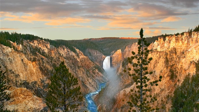 Lower Yellowstone Falls, Parque Nacional de Yellowstone, Wyoming, Bing, 4K Visualizações:2842