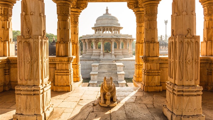 Construção, Sunrise, Udaipur Temple, Índia, Bing, 4K Visualizações:2872