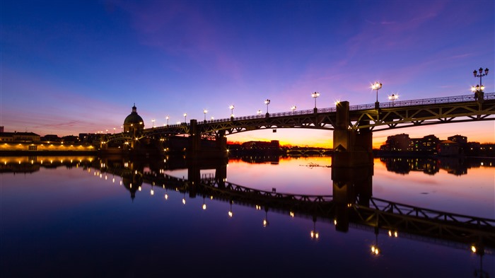 Francia, Toulouse, Puente Saint Pierre, Río Garon, 5k Vistas:3891