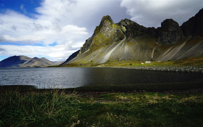 Montanhas, lagos, viagens, Vestrahorn, Islândia, 5k Visualizações:4325