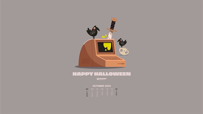 Happy Halloween October 2023 Calendar Desktop 4K Views:3378 Date:2023/10/1 4:15:44