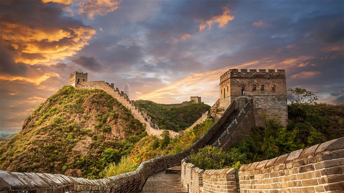 Majestic, Great Wall, Sunset, China, 2023, Bing, 4K Visualizações:3557