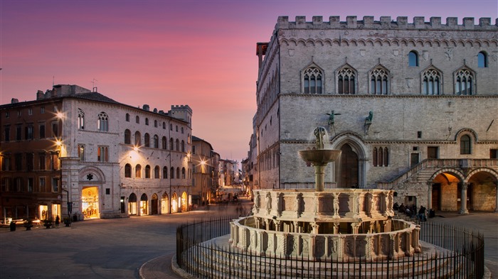 Perugia, rua, europeia, fonte de chocolate, bing, 4k Visualizações:2680