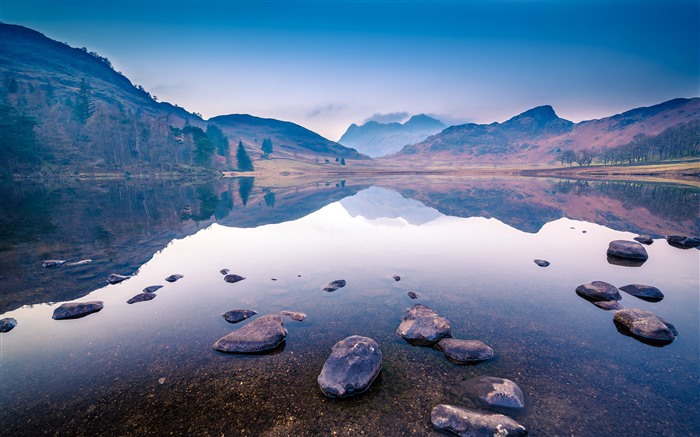 Tranquilidade, Lago, Rochas, Blea Tarn, Ambleside, Reino Unido, 5k Visualizações:5476