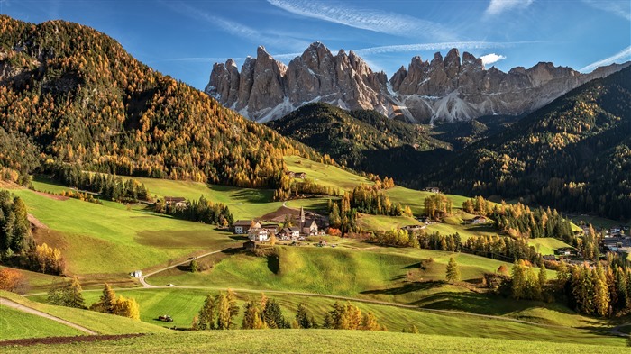 Floresta, Val Di Funes, Tirol Sul, Itália, Bing, 4K Visualizações:3512