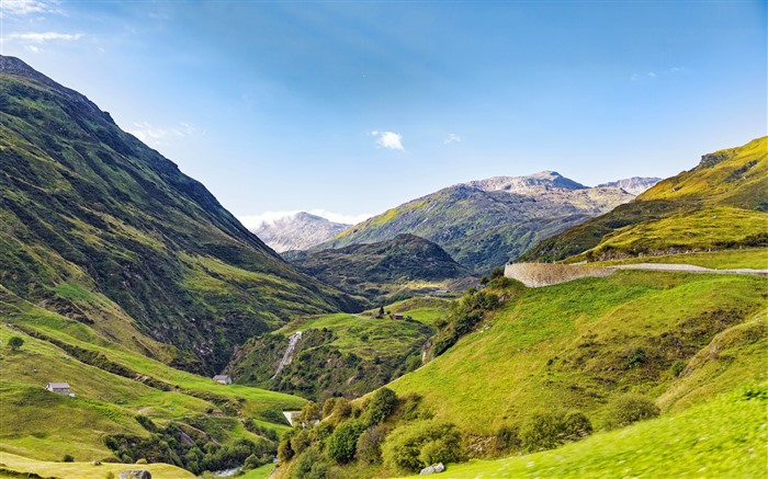 Verano, montañas, valles, carreteras, ríos, pueblos, 5k Vistas:4565