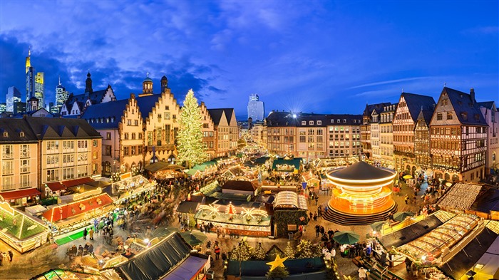 Marché de No?l, Francfurt Am Main, Hesse, Bing, 4K Vues:2663