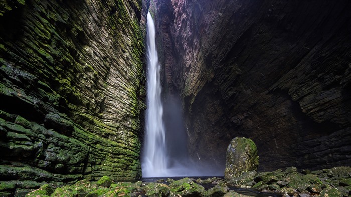 Cachoeira de Fumacinha, Montanhas Chapada Diamantina, Bahia, Brasil, Bing, 4K Visualizações:2283