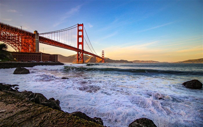 Golden Gate Bridge, Marshalls Beach, San Francisco, EE. UU., 5k Vistas:3249