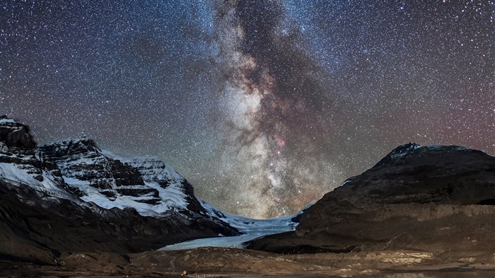 Via Láctea, Glaciar Athabasca, Parque Nacional Jasper, Canadá, Bing, 4K Visualizações:2338