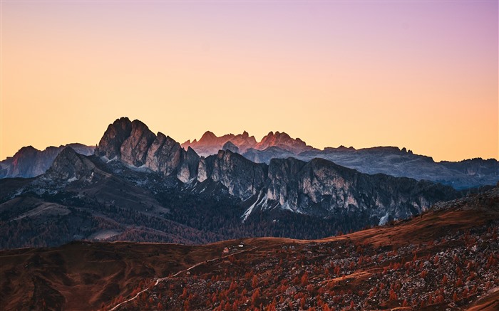 Sunset, Snow Mountain, Summer, Giau Pass, Itália, 5k Visualizações:3094