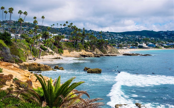 Heisler Park Beach, Cliff Drive, Laguna Beach, CA, EE. UU., 5K Vistas:3750