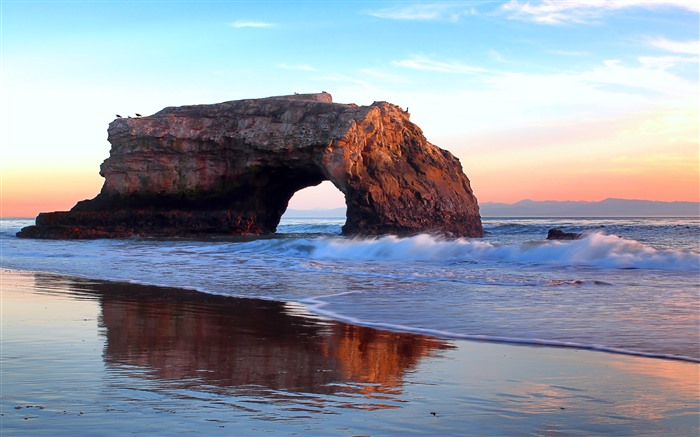 Natural Arch Bridge, Sunset, Santa Cruz, CA, EE. UU., 5K Vistas:3301