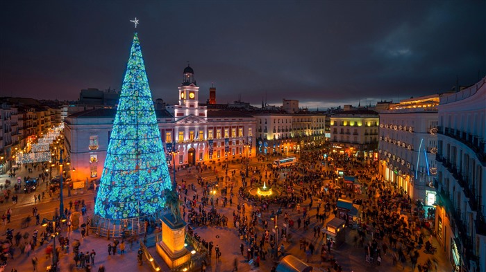 Nouvel An à Puerta del Sol, Madrid, Espagne, Bing, 4K Vues:2176