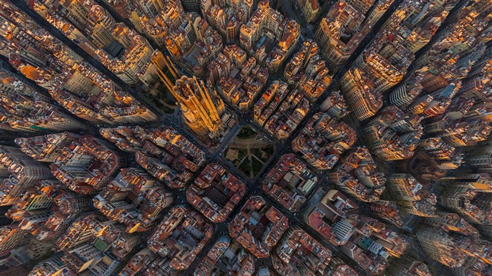 Sagrada Familia, Barcelona, Aerial, Espa?a, Bing, 4K Vistas:3397