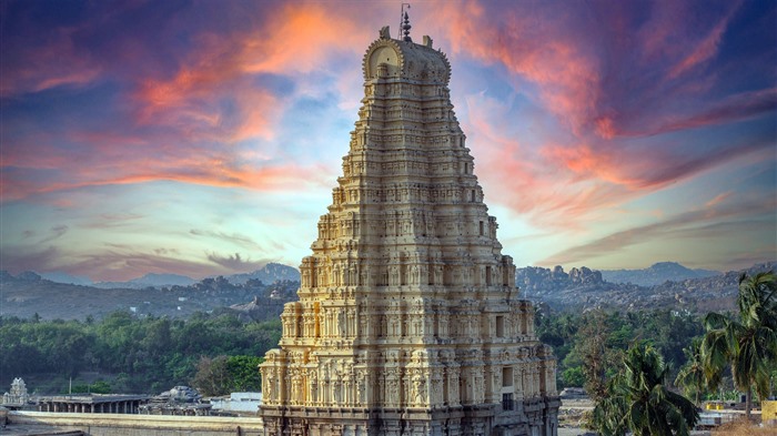 Temple de Virupaksha, Hampi, Karnataka, Inde, Bing, 4K Vues:2407