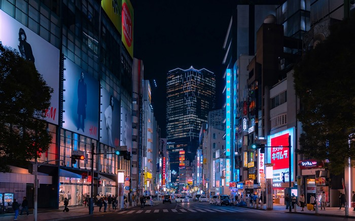 Centro de negocios, Night Street, Shibuya, Tokio, Japón, 5K Vistas:5220