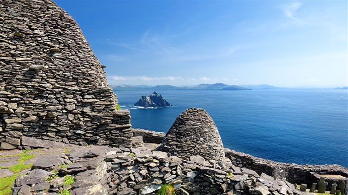 Monasterio Jedi, Isla de Skellig Michael, Irlanda, Bing, 4K Vistas:2122