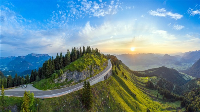 Road, Rossfeld, Berchtesgaden, Alemania, Bing, 4K Vistas:2767